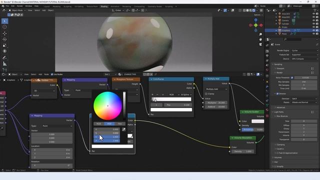 CREATE A PROCEDURAL RAINBOW GLASS MATERIAL FOR BLENDER смотреть онлайн