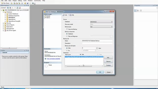 Ms SQL 2008 - Backup user database смотреть онлайн