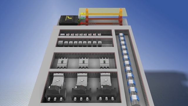 Анимированная 3D модель шкафа управления.Часть 1 смотреть онлайн