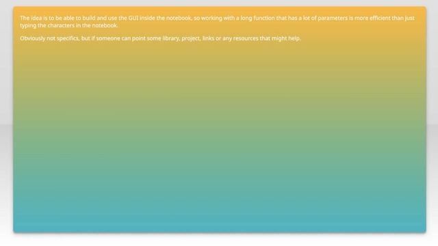 How can I build a GUI to use inside a jupyter notebook? смотреть онлайн