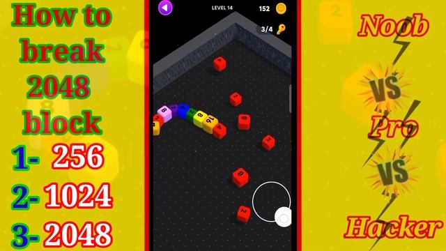 Snake 2048 | Noob vs Pro vs Hacker in snake 2048 3d video games walkthrough Android, iOS new update смотреть онлайн