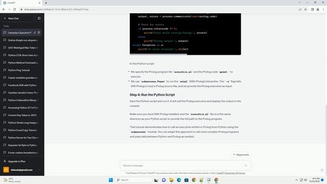 Call an executive written in Prolog from Python смотреть онлайн