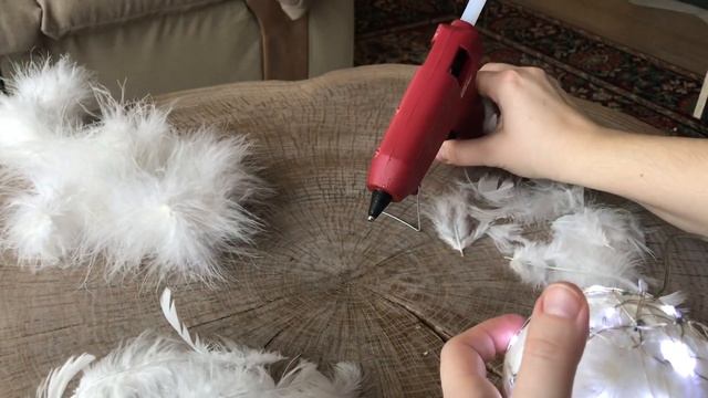 DIY Ночник облако из перьев своими руками смотреть онлайн