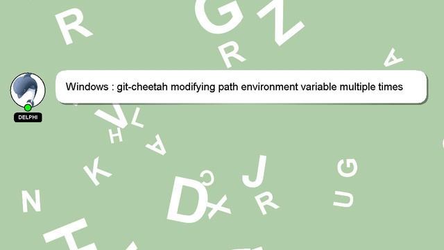 Windows : git-cheetah modifying path environment variable multiple times смотреть онлайн