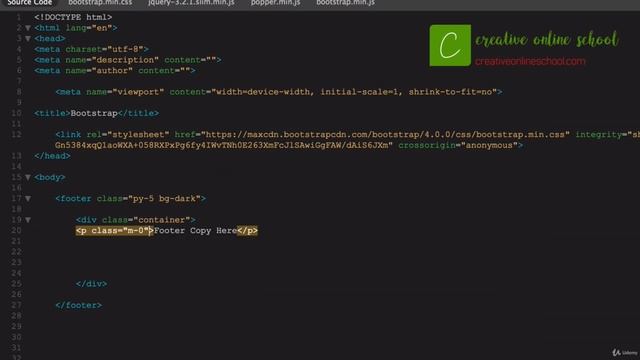 9 Creating the footer смотреть онлайн