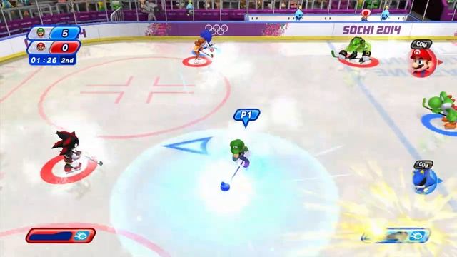 Mario & Sonic at the Sochi 2014 Olympic Winter Games - Ice Hockey #21 (Team Luigi/Green & Blue) смотреть онлайн