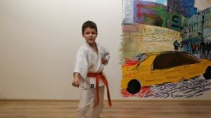 Ката на 9 кю. Каратэ Киокушинкай. Тайкёку соно ити