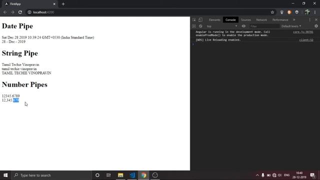 What is an Angular Pipe and How to Use them in Angular Project | Tamil Techie VinoPravin смотреть онлайн