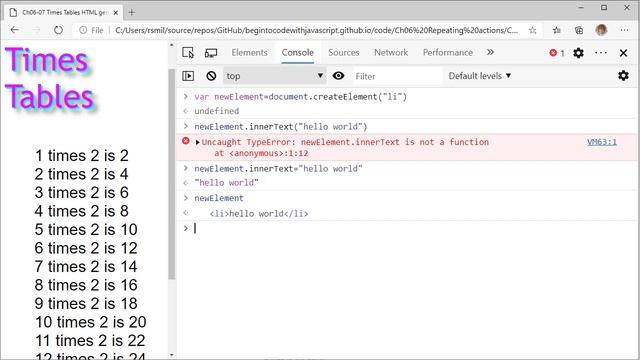 Chapter 6 Code Analysis 4: Building HTML from JavaScript смотреть онлайн
