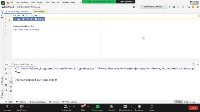 Python Set Class смотреть онлайн