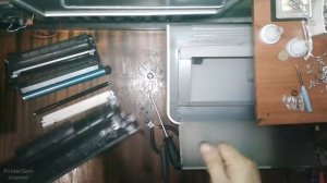 Canon lbp 2900, HP LJ 1010/1020/1018, черные поперечные полосы (картридж 703/12a)