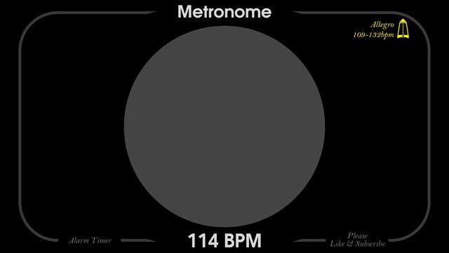 114 BPM Metronome - Allegro - 1080p - TICK and FLASH, Digital, Beats per Minute смотреть онлайн