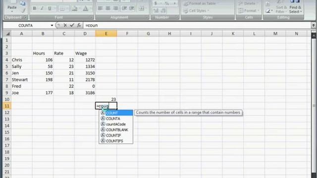 VBA Excel CountA Function in VBA code смотреть онлайн