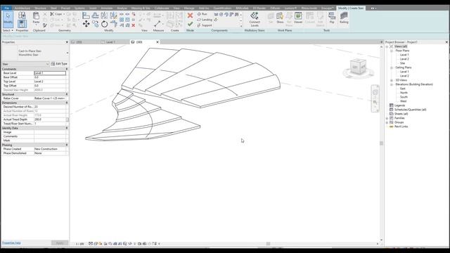 Stair in Revit | Hard type of the stairs in Revit смотреть онлайн