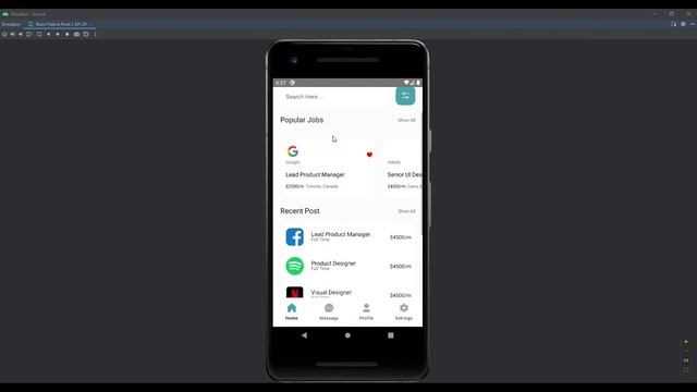 React Native Job Finder Project - v1.0 смотреть онлайн