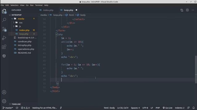 #07 - Implementando loop while e for com PHP em select bootstrap смотреть онлайн