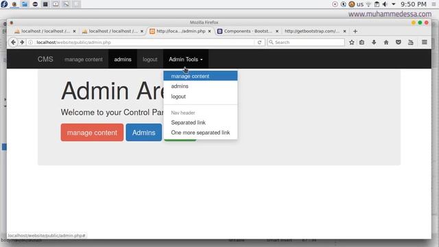 8 PHP & MySQL CMS manage pages & menu смотреть онлайн