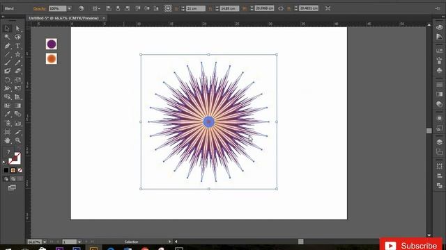 Advance use of Effect Tools and Blend Tool - ( Floral Design - Illustrator Tutorial) смотреть онлайн