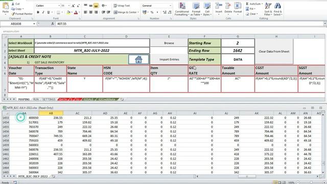 E-Commerce-Amazon-Flipkart-Meesho B2C Sales Excel to Tally Import| Any Type Excel to Tally Import