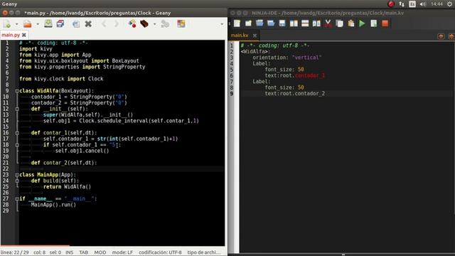 Kivy en español 19 Clock object смотреть онлайн