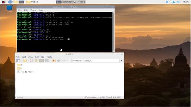 Linux - Raspberry Pi OS - Files and folders - Create, Move, Delete and List смотреть онлайн