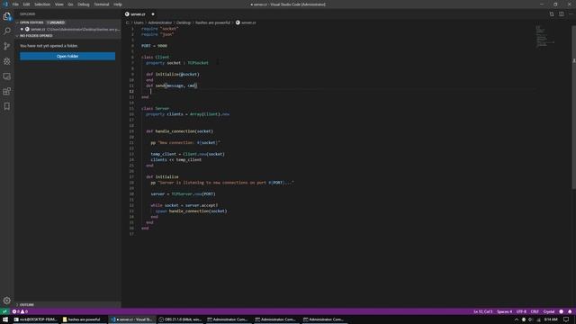 Crystal Socket Programming - A Simple Chat Server смотреть онлайн