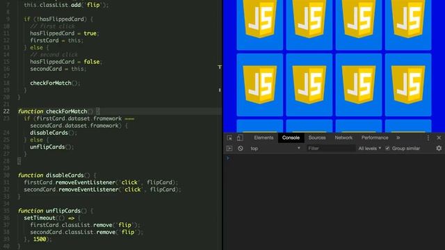Learn Vanilla Javascript: Memory Game Tutorial - Refactoring [8/11] смотреть онлайн
