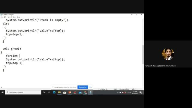 DS Stack Implementation in JAVA смотреть онлайн