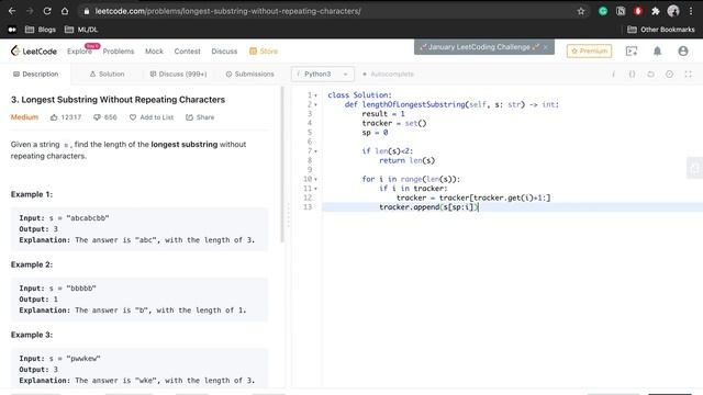 Longest Substring Without Repeating Characters [LeetCode] смотреть онлайн