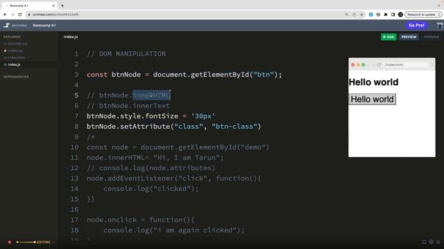 web Developer Bootcamp | HTML DOM APIs Part-1 #13 | Full course | 80 Hours ?? смотреть онлайн