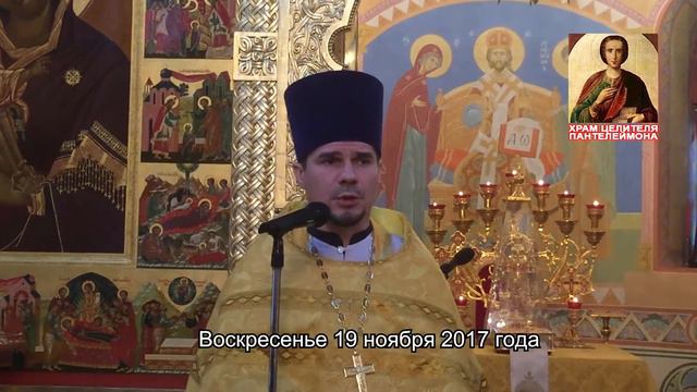 Воскресная проповедь иерея Дмитрия Ваулина_19 ноября 2017 смотреть онлайн