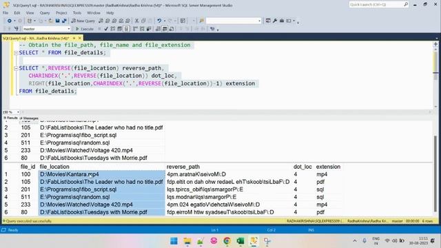 Getting the file path, name and extension | LEFT | RIGHT | SQL Problem Solving смотреть онлайн