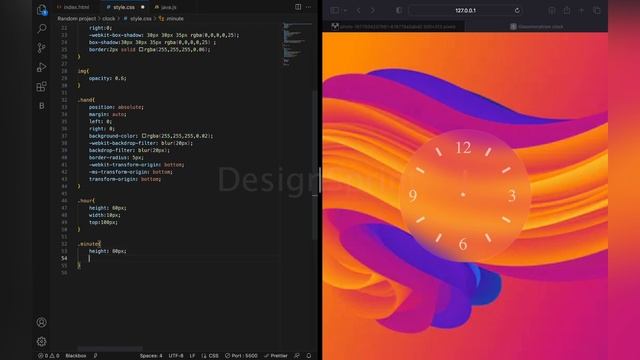 #Glassmorphism Clock - Create a Beautiful Clock Using JavaScript, CSS, and HTML #tutorial #trending смотреть онлайн