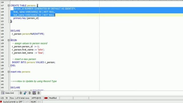 Apps Technical 60: Use Record Type with Insert and update in plsql смотреть онлайн