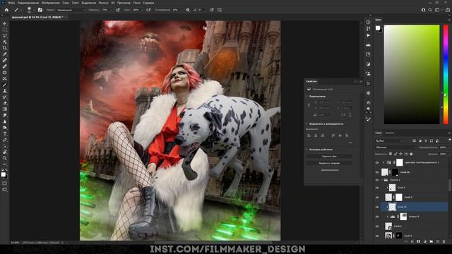 СДЕЛАЛ АРТ ДЛЯ КОНКУРСА #FarelyCruella l Процесс обработки фото смотреть онлайн