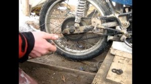 Разбираем колесо на мотоцикле минск.