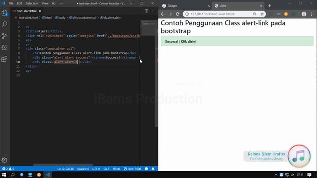 Penggunaan Text Alert Link dengan Class Bootstrap смотреть онлайн