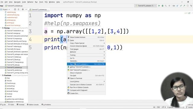 Numpy Library EP:15 | Swapaxes function | numpy tutorial in English |array manipulation | Numpy смотреть онлайн
