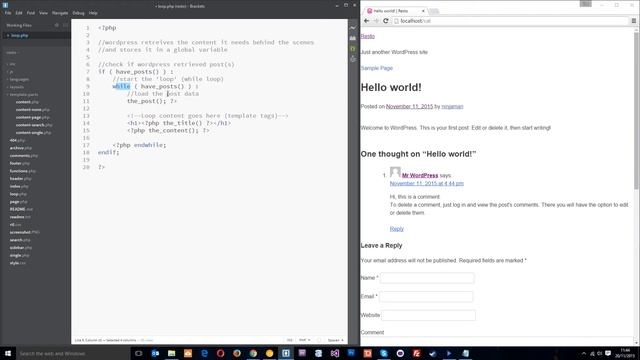 PSD to WordPress Tutorial #15 - The Loop смотреть онлайн