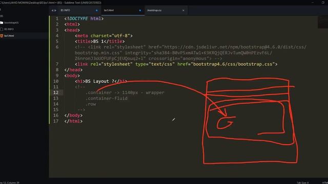 BS container & container-fluid | Layout| Offline / Online Installation | Bootstrap 4.6 | Jahid Momi смотреть онлайн