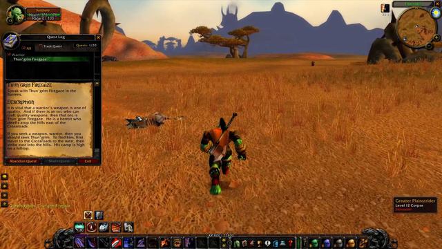 World Of Warcraft: Warrior: Thun'Grim Firegaze