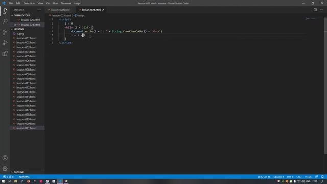 Урок 021. Циклы. Очень горький синтаксический сахар на JavaScript смотреть онлайн