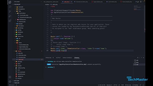 Techshop Project #6 - Sử dụng Route để xây tuyến đường P2 | PHP Laravel Fullstack | TechMaster смотреть онлайн