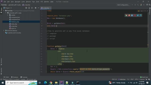 Generate PDF in PHP from MySQL database using mPDF Library смотреть онлайн