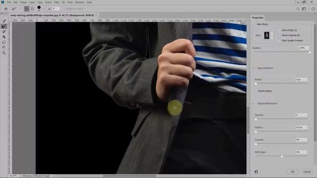 How to add a colored background to a portrait in Photoshop смотреть онлайн