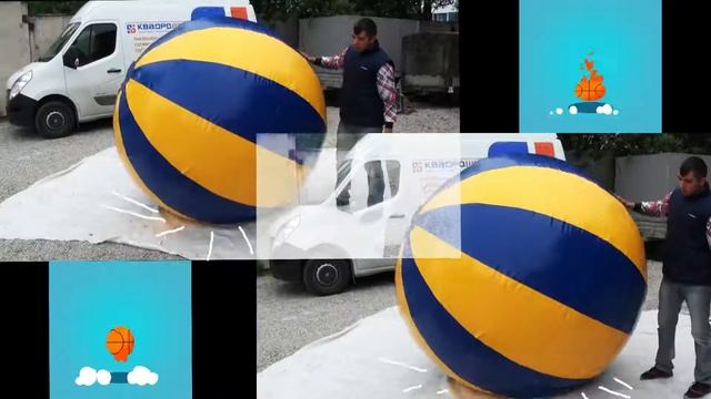 Огромный волейбольный мяч для игр и декора мероприятий смотреть онлайн