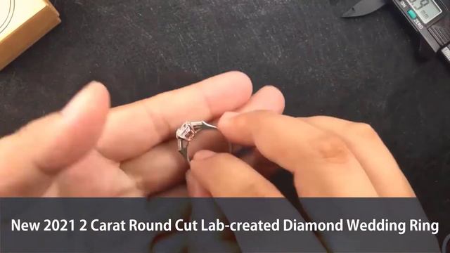 New 2021 2 Carat Round Cut Lab created Diamond Wedding Ring смотреть онлайн