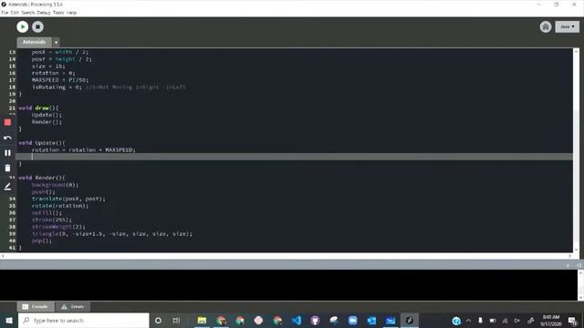 Asteroids Part 2 (Processing, Java) смотреть онлайн