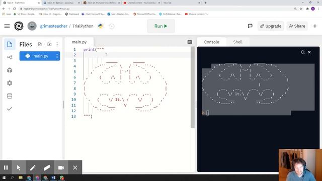 Python: Print ascii art смотреть онлайн