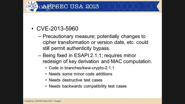 ESAPI Crypto Changes by Kevin Wall смотреть онлайн